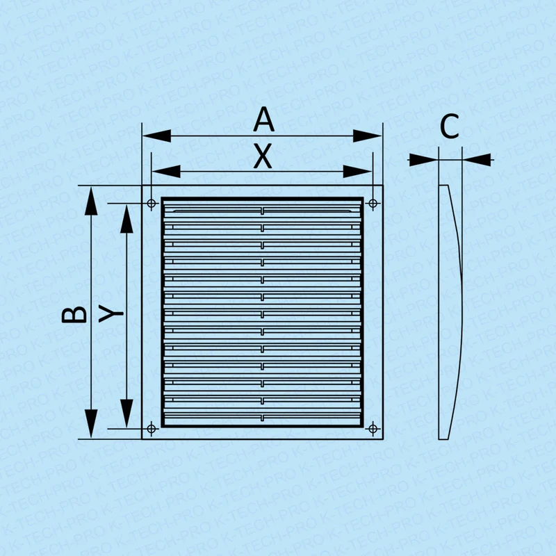 Lüftungsgitter Modell D-RU