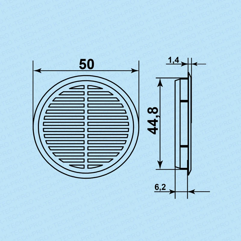 Möbeleinbaugitter rund 4er Set