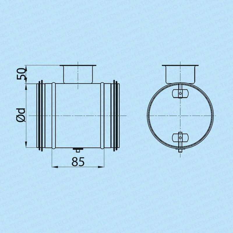 Absperrklappe manuell mit Lippendichtung