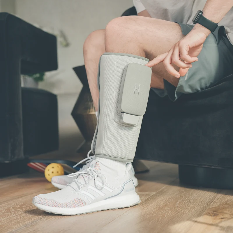 Homedics Modular Calf Compression Wrap + Controller Light Grey