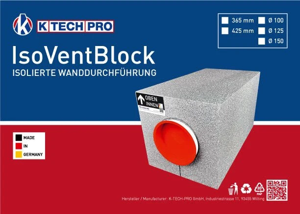 IsoVentBlock - Isolierte Wanddurchführung