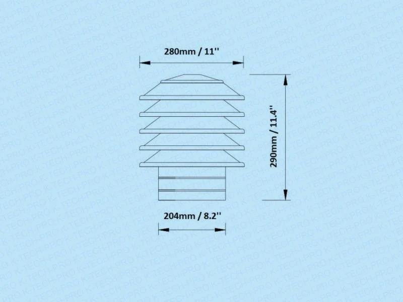Edelstahl Lamellenhaube K05