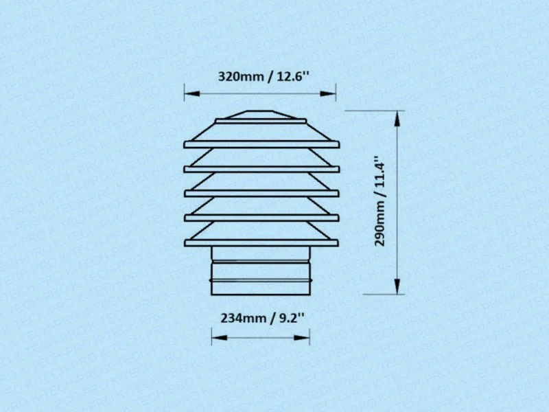 Edelstahl Lamellenhaube K05