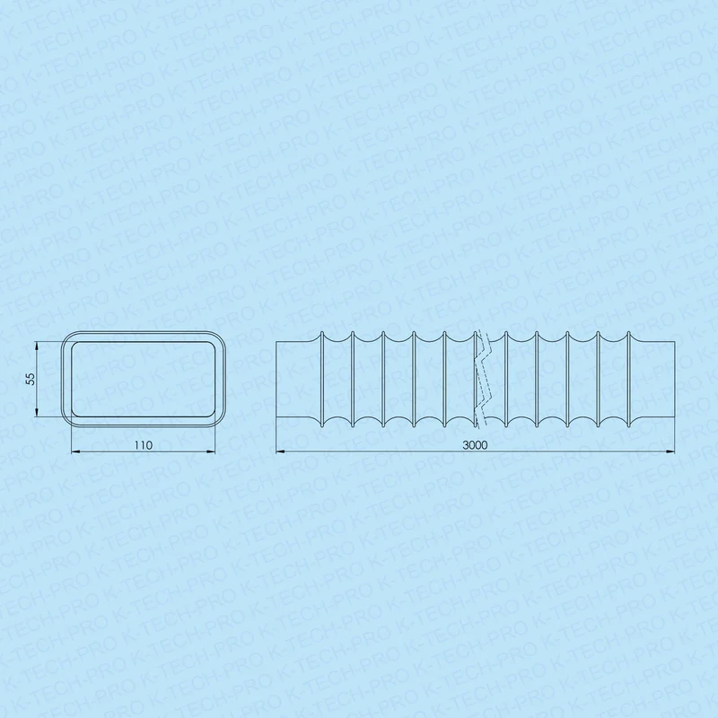 PVC-Flexschlauch flach Serie K-6601