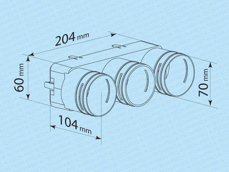 Adapterhülse für 125er Flachkanalsystem