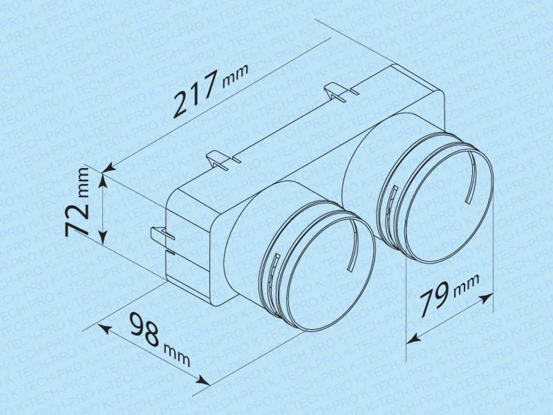 Adapterhülse für 125er Flachkanalsystem