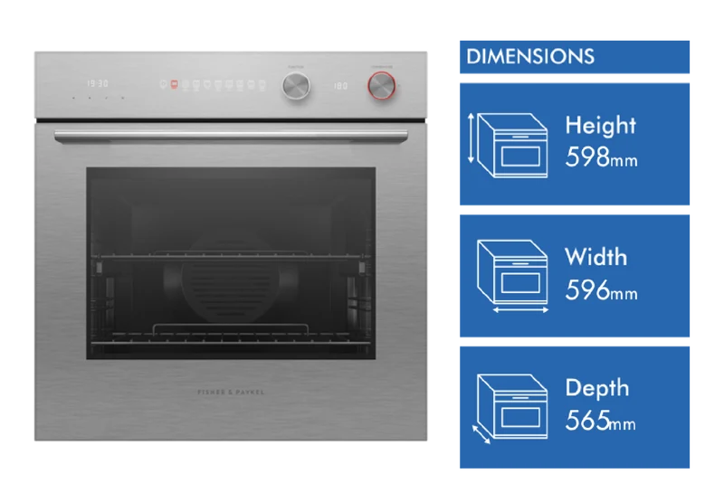 Fisher & Paykel 60cm Series 7, Contemporary Pyrolytic Oven, 9 Function, Brushed Silver Glass