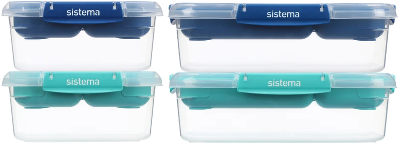 Sistema 4 Pack Stax TO GO Food Storage Containers