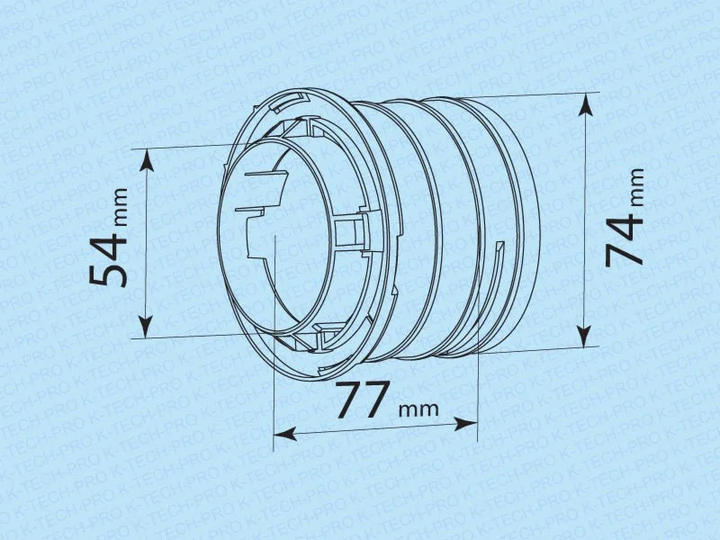 Flansch mit Sicherungsring