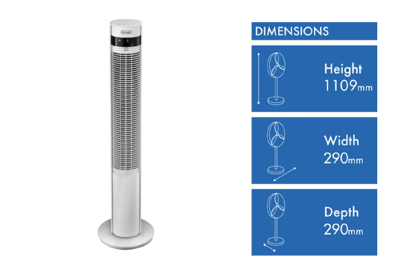 DeLonghi 116cm Tower Fan