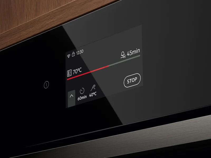Electrolux 90cm Pyrolytic Oven with SteamBake, 15 Functions, Airfry Plus, Black