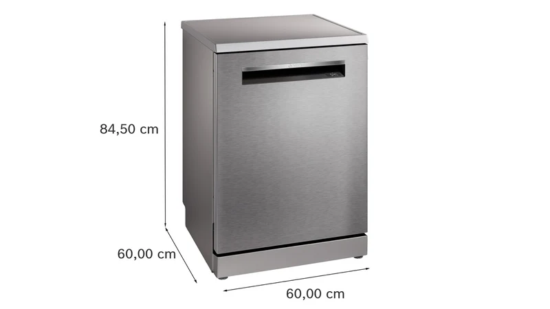 Bosch Series 4 Flat Door Freestanding Dishwasher, Brushed Steel