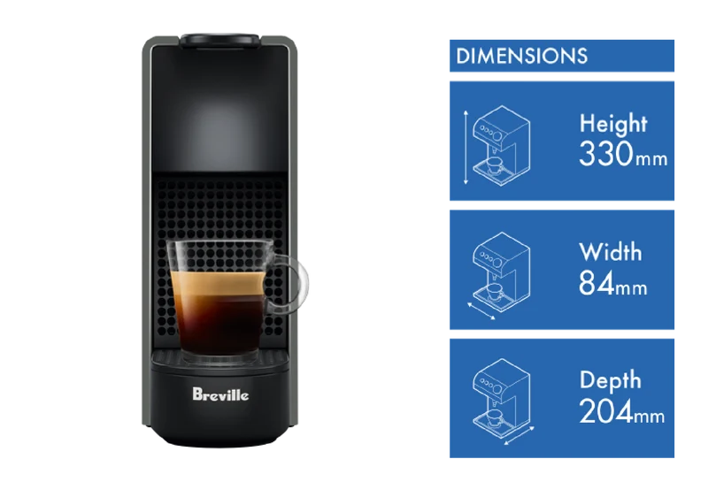 Nespresso Essenza Mini Capsule Coffee Machine Solo Grey