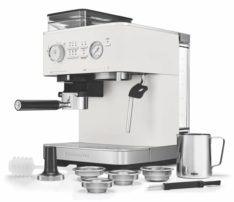 KitchenAid Semi Automatic Espresso Machine With Burr Grinder Porcelain