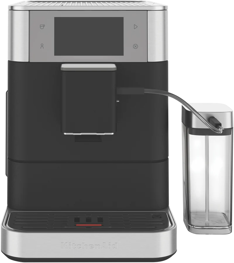 KitchenAid Fully Automatic Espresso Machine With Milk Container Cast Iron Black