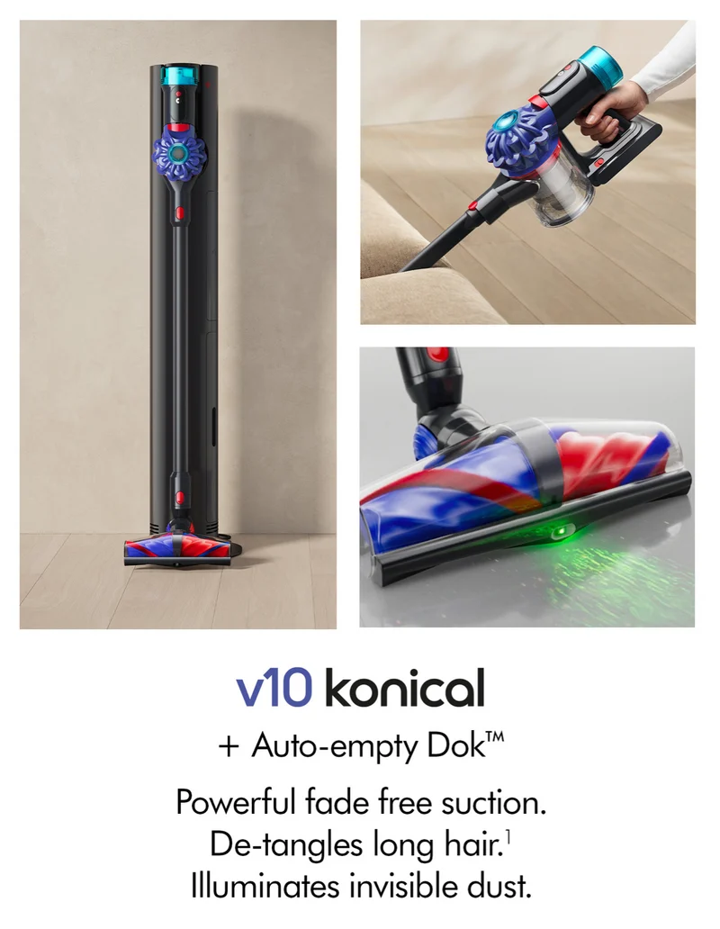 Dyson V10 Konical + Auto Empty Dok Cordless Vacuum