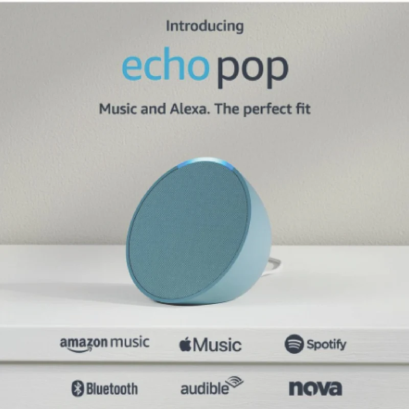 Amazon Pop Compact Smart Speaker with Alexa (Teal)
