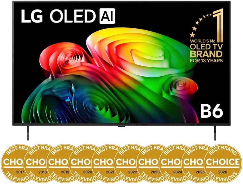 LG 48" OLED TV B6 4K AI 2026