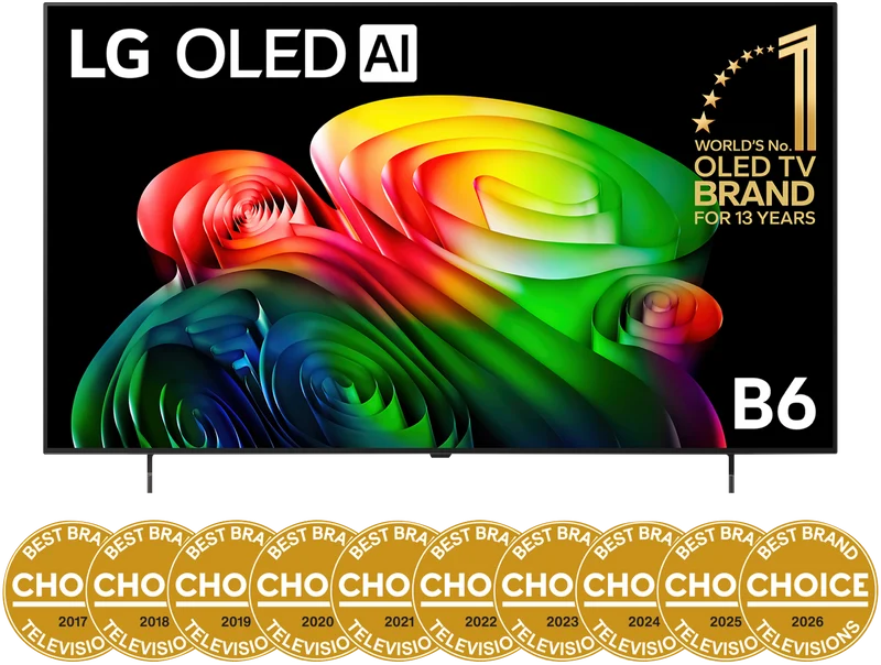 LG 65" OLED TV B6 4K AI 2026