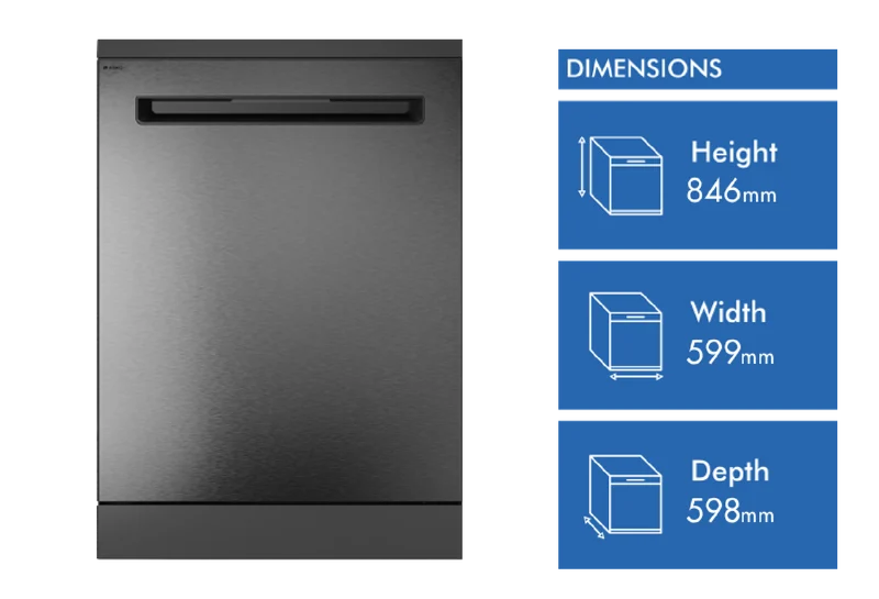 ASKO Freestanding Dishwasher, Black Steel