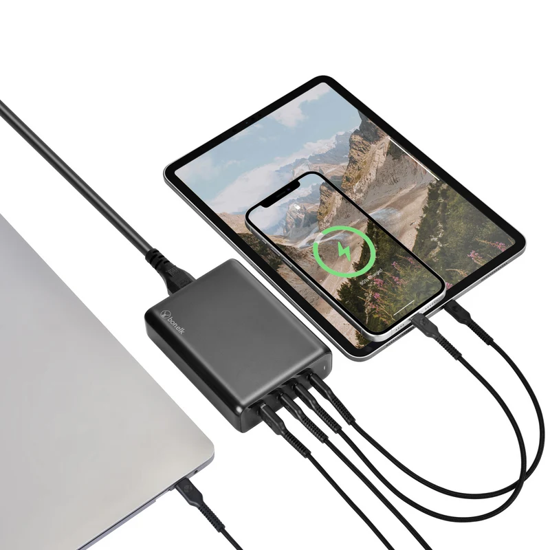 Bonelk 240W PD GaN Multi-Port Desktop Charger (Black)