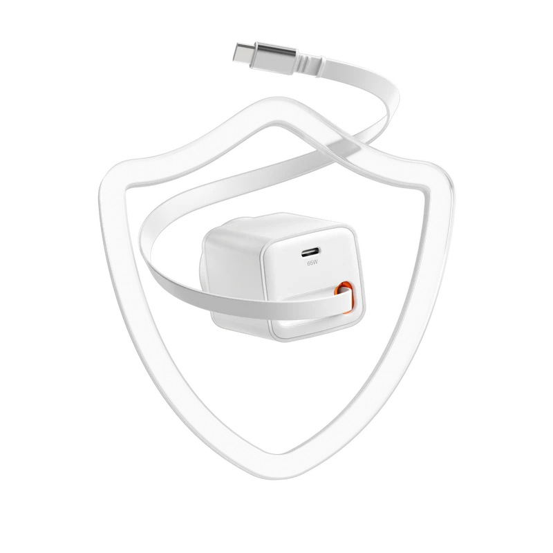 Cygnett Powerplus 65W Wall Charger with 80cm Retractable USB-C Cable