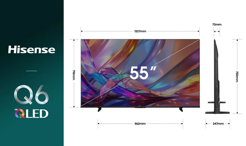 Hisense 55" Q6SAU 4K Hi-QLED Smart TV 2026