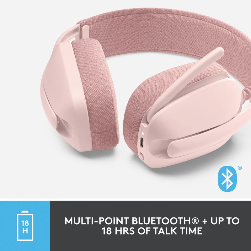 Logitech Zone Vibe 100 Headphones (Rose)