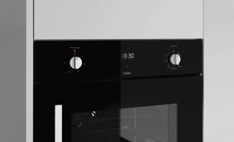Haier 60cm Built In Oven 7 Function Side Opening Door Black