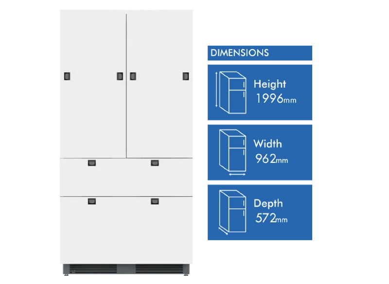 Omega 534L Integrated French Door Refrigerator