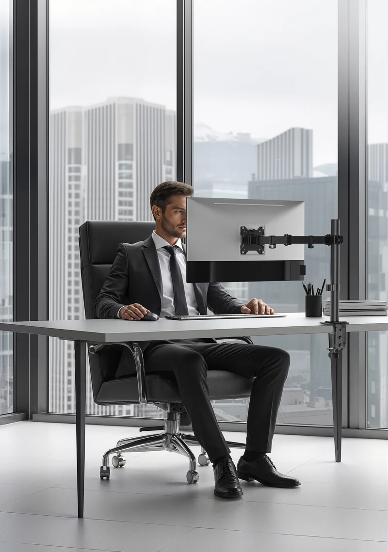 Ergovida Post Mount Single Monitor Arm