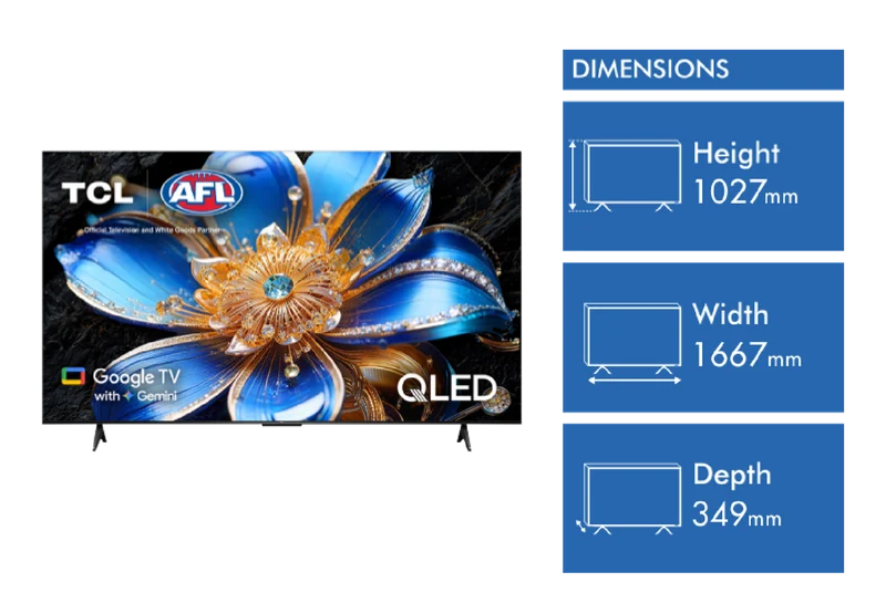 TCL 75" P7LS QLED Google TV with Gemini 2026