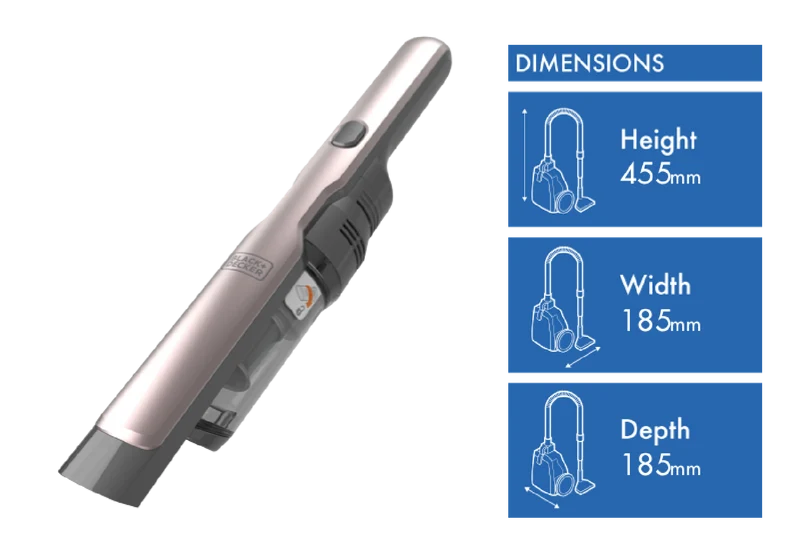 BLACK & DECKER 12V Brushless Hand Vacuum Rose Gold