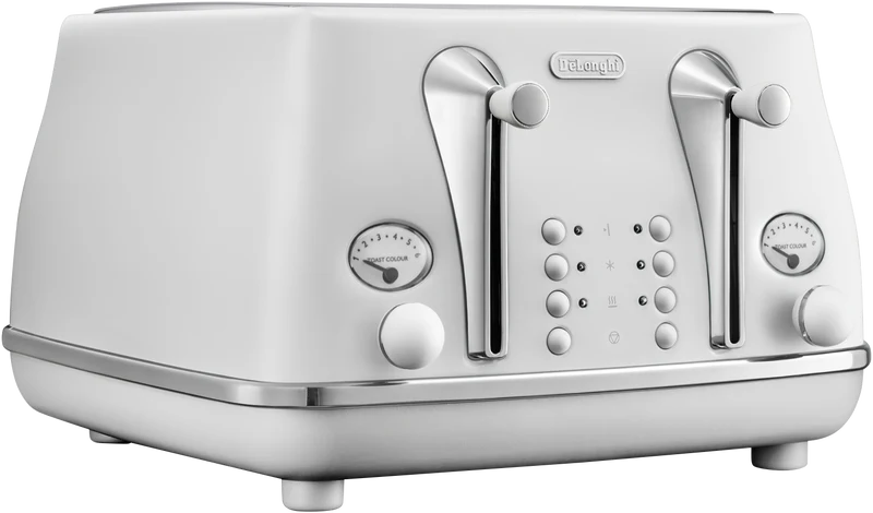 DeLonghi Icona Capitals 4 Slice Toaster Helsinki White