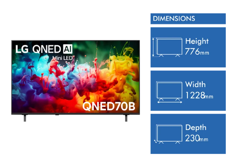 LG 55" QNED70B AI Mini LED 4K Smart TV 2026