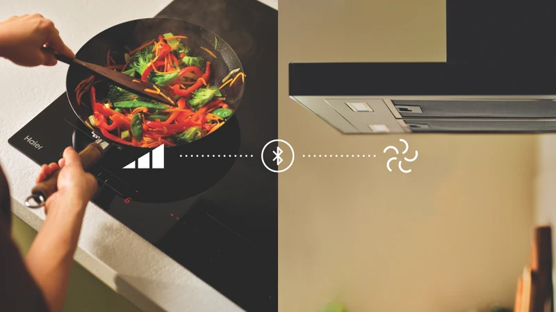 Haier 600 Series 90cm Induction Cooktop, Black Glass 5 Zone, Dual Flexi Zone, Melt