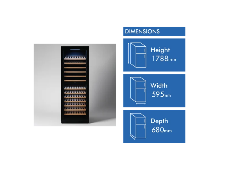 Omega 169 Bottle Dual Zone Wine Cabinet