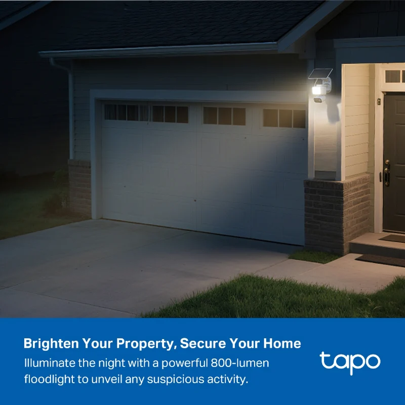 TP-LINK 2K Solar-Powered Floodlight Pan/Tilt Security Camera Kit