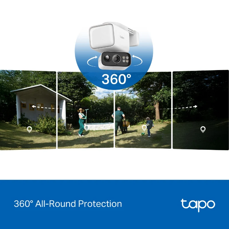 TP-LINK 2K Solar-Powered Floodlight Pan/Tilt Security Camera Kit