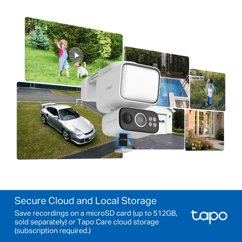 TP-LINK 2K Solar-Powered Floodlight Pan/Tilt Security Camera Kit