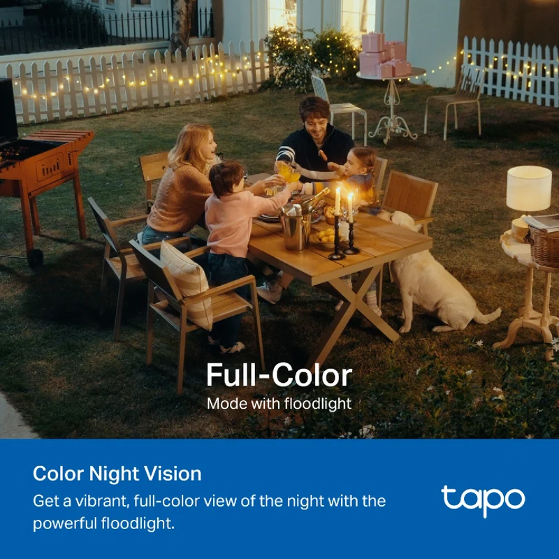 TP-LINK 2K Solar-Powered Floodlight Pan/Tilt Security Camera Kit