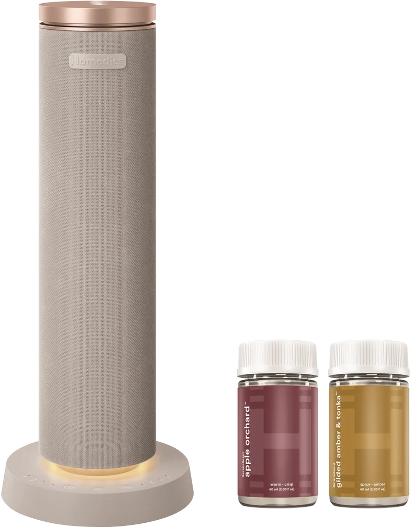 Homedics SereneScent Waterless & Wireless Diffuser Bundle