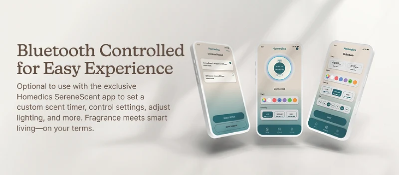 Homedics SereneScent Waterless & Wireless Diffuser Bundle