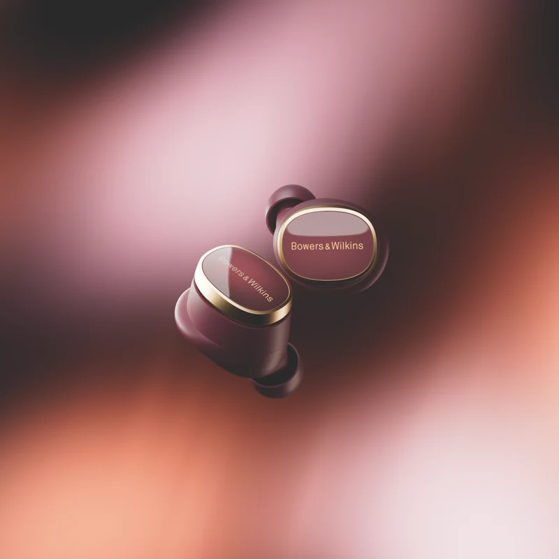 Bowers and Wilkins PI8 Noise Cancelling Earbuds Burgundy