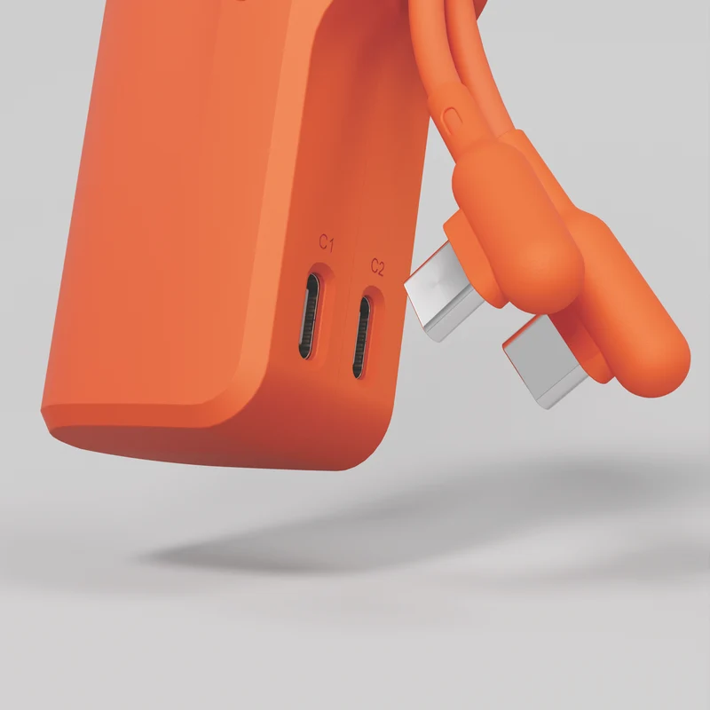Cygnett Thumboost 5K Power Bank with USB-C Cable - Active Sunshine
