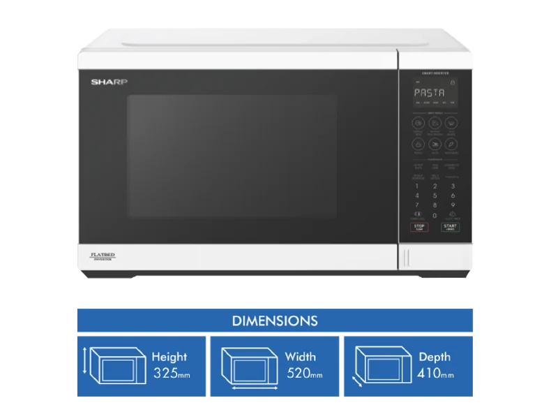 Sharp 32L 1200W Flatbed Microwave White