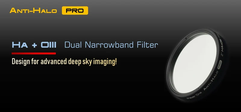 Player One Astronomy Anti-Halo Pro Dual Band Narrowband Filter 2"
