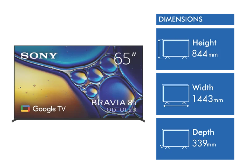 Sony 65" Bravia 8M2 4K OLED TV 2025