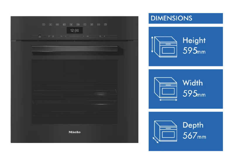 Miele 60cm Combination Steam Oven with HydroClean Self-Cleaning Function Obsidian Black