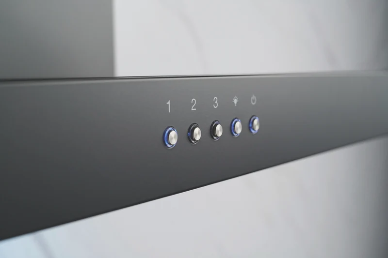 Omega 60cm Canopy Rangehood, Matte Black